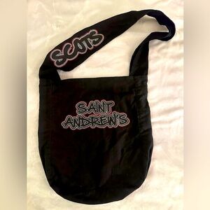 Saint Andrew’s Scots rhinestone tote bag.